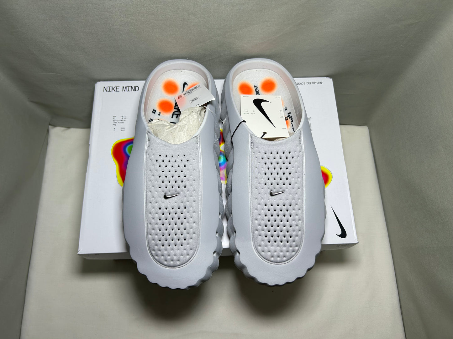 Nike Mind 001 Light Smoke Grey HQ4309-003 Women's Neuroscience Pregame Mule Shoes