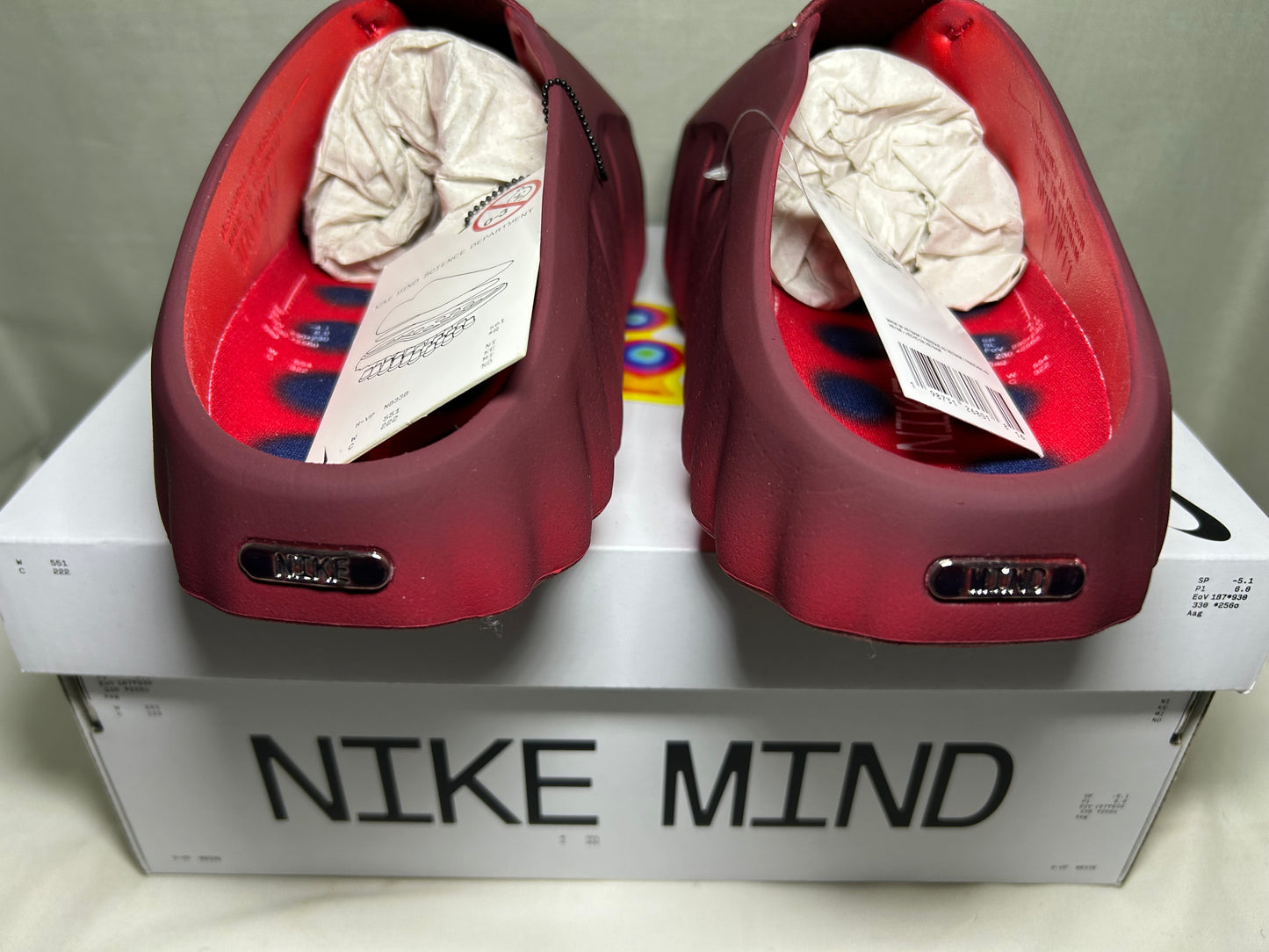 Nike Mind 001 Team Red Gradient University HQ4307-601 Men's Neuroscience Slides